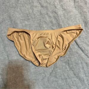 N2N Bodywear Tan Semi Sheer Pouch Briefs Size Large NWT